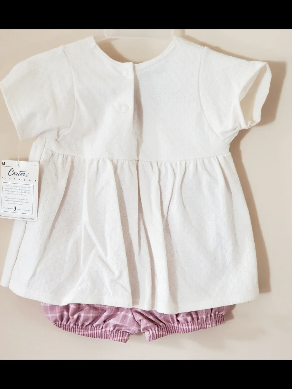 Carter's Baby Girls Cream Knit Top with Bloomers Size 9-12 Mos